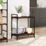 Carrito de cocina madera ingeniería marrón roble 60,5x31x72,5cm de , Carros de cocina y comedor - Ref: Foro24-842370, Precio:...