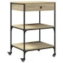 Sonoma oak engineered wood kitchen cart 60x48x89.5 cm by , Kitchen and dining carts - Ref: Foro24-842372, Price: 87,99 €, Dis...