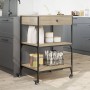 Küchenwagen aus Sonoma-Eichenholzwerkstoff, 60 x 48 x 89,5 cm von , Küchen- und Speisewagen - Ref: Foro24-842372, Preis: 89,3...