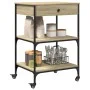 Sonoma oak engineered wood kitchen cart 60x48x89.5 cm by , Kitchen and dining carts - Ref: Foro24-842372, Price: 87,99 €, Dis...