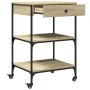 Sonoma oak engineered wood kitchen cart 60x48x89.5 cm by , Kitchen and dining carts - Ref: Foro24-842372, Price: 87,99 €, Dis...