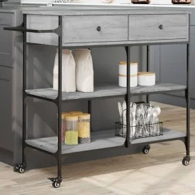 Sonoma grauer Küchenwagen aus Holzwerkstoff, 105 x 42 x 95 cm von , Küchen- und Speisewagen - Ref: Foro24-842379, Preis: 122,...
