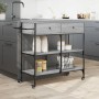 Sonoma grauer Küchenwagen aus Holzwerkstoff, 105 x 42 x 95 cm von , Küchen- und Speisewagen - Ref: Foro24-842379, Preis: 123,...