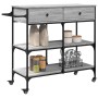 Sonoma grauer Küchenwagen aus Holzwerkstoff, 105 x 42 x 95 cm von , Küchen- und Speisewagen - Ref: Foro24-842379, Preis: 123,...