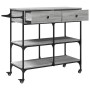 Sonoma grauer Küchenwagen aus Holzwerkstoff, 105 x 42 x 95 cm von , Küchen- und Speisewagen - Ref: Foro24-842379, Preis: 123,...