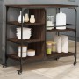 Oak brown engineered wood kitchen cart 100x45x89.5 cm by , Kitchen and dining carts - Ref: Foro24-842385, Price: 105,63 €, Di...