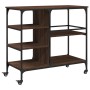 Oak brown engineered wood kitchen cart 100x45x89.5 cm by , Kitchen and dining carts - Ref: Foro24-842385, Price: 105,63 €, Di...