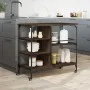 Oak brown engineered wood kitchen cart 100x45x89.5 cm by , Kitchen and dining carts - Ref: Foro24-842385, Price: 104,16 €, Di...