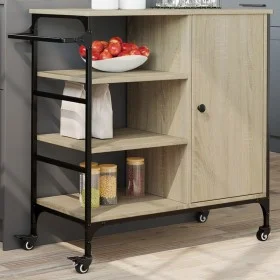 Sonoma engineered wood kitchen cart 87.5x38.5x84.5 cm by , Kitchen and dining carts - Ref: Foro24-842387, Price: 106,84 €, Di...