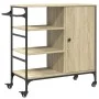 Küchenwagen aus Sonoma-Holzwerkstoff, 87,5 x 38,5 x 84,5 cm von , Küchen- und Speisewagen - Ref: Foro24-842387, Preis: 106,78...