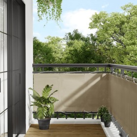 Pantalla de balcón 100% poliéster Oxford beige 75x700 cm