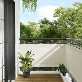Pantalla de balcón 100% poliéster Oxford crema 75x700 cm