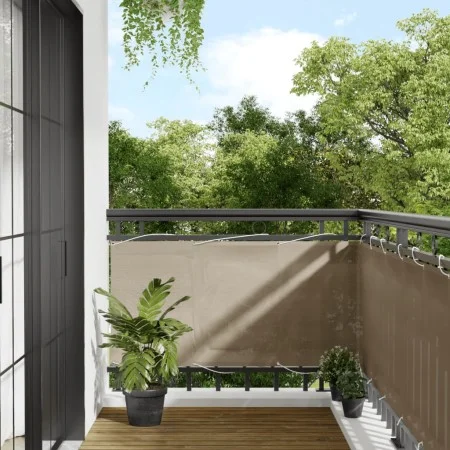 Balcony screen 100% polyester Oxford taupe 75x800 cm by , Umbrellas - Ref: Foro24-4000236, Price: 30,10 €, Discount: %