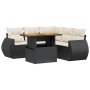 6-piece garden sofa set and black synthetic rattan cushions by , Garden sets - Ref: Foro24-3272190, Price: 412,15 €, Discount: %