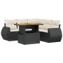 6-teiliges Gartensofa-Set und schwarze synthetische Rattankissen von , Gartensets - Ref: Foro24-3272190, Preis: 429,61 €, Rab...