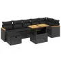 8-piece garden sofa set and black synthetic rattan cushions by , Garden sets - Ref: Foro24-3276044, Price: 537,54 €, Discount: %
