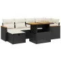 7-piece garden dining set and black synthetic rattan cushions by , Garden sets - Ref: Foro24-3276038, Price: 444,57 €, Discou...