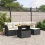 6-piece garden sofa set and black synthetic rattan cushions by , Garden sets - Ref: Foro24-3270804, Price: 371,74 €, Discount: %