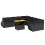 11-piece garden sofa set and black synthetic rattan cushions by , Garden sets - Ref: Foro24-3272385, Price: 825,96 €, Discoun...