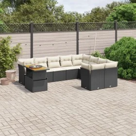 Garden sofa set 10 pieces with black synthetic rattan cushions by , Garden sets - Ref: Foro24-3271014, Price: 622,38 €, Disco...