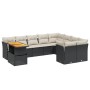 Garden sofa set 10 pieces with black synthetic rattan cushions by , Garden sets - Ref: Foro24-3271014, Price: 590,15 €, Disco...