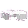 Gartensofa-Set 10-teilig mit schwarzen synthetischen Rattankissen von , Gartensets - Ref: Foro24-3271014, Preis: 622,38 €, Ra...