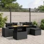 6-teiliges Gartensofa-Set und schwarze synthetische Rattankissen von , Gartensets - Ref: Foro24-3272609, Preis: 434,89 €, Rab...