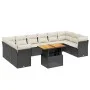 11-piece garden sofa set and black synthetic rattan cushions by , Garden sets - Ref: Foro24-3271021, Price: 687,44 €, Discoun...