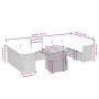 11-teiliges Gartensofa-Set und schwarze synthetische Rattankissen von , Gartensets - Ref: Foro24-3271021, Preis: 687,44 €, Ra...