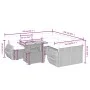8-teiliges Gartensofa-Set und schwarze synthetische Rattankissen von , Gartensets - Ref: Foro24-3272119, Preis: 645,96 €, Rab...