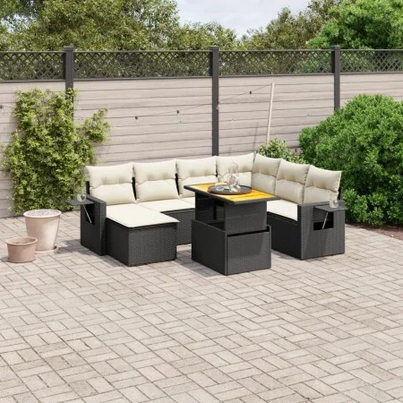 8-piece garden sofa set and black synthetic rattan cushions by , Garden sets - Ref: Foro24-3271868, Price: 506,93 €, Discount: %