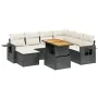 8-piece garden sofa set and black synthetic rattan cushions by , Garden sets - Ref: Foro24-3271868, Price: 506,93 €, Discount: %
