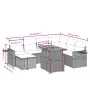 8-piece garden sofa set and black synthetic rattan cushions by , Garden sets - Ref: Foro24-3271868, Price: 506,93 €, Discount: %