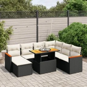 8-piece garden sofa set and black synthetic rattan cushions by , Garden sets - Ref: Foro24-3276052, Price: 498,25 €, Discount: %