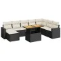 8-piece garden sofa set and black synthetic rattan cushions by , Garden sets - Ref: Foro24-3275625, Price: 546,24 €, Discount: %