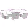 8-piece garden sofa set and black synthetic rattan cushions by , Garden sets - Ref: Foro24-3275625, Price: 546,24 €, Discount: %
