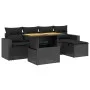 6-piece garden sofa set and black synthetic rattan cushions by , Garden sets - Ref: Foro24-3275582, Price: 400,12 €, Discount: %