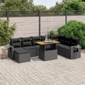 8-piece garden sofa set and black synthetic rattan cushions by , Garden sets - Ref: Foro24-3275736, Price: 612,25 €, Discount: %