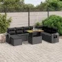 8-piece garden sofa set and black synthetic rattan cushions by , Garden sets - Ref: Foro24-3275736, Price: 612,25 €, Discount: %
