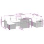 8-piece garden sofa set and black synthetic rattan cushions by , Garden sets - Ref: Foro24-3275736, Price: 600,87 €, Discount: %