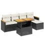 6-piece garden sofa set and black synthetic rattan cushions by , Garden sets - Ref: Foro24-3273051, Price: 369,58 €, Discount: %