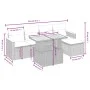 6-teiliges Gartensofa-Set und schwarze synthetische Rattankissen von , Gartensets - Ref: Foro24-3273051, Preis: 367,51 €, Rab...