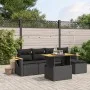6-piece garden sofa set and black synthetic rattan cushions by , Garden sets - Ref: Foro24-3273491, Price: 404,72 €, Discount: %