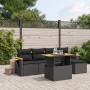 6-teiliges Gartensofa-Set und schwarze synthetische Rattankissen von , Gartensets - Ref: Foro24-3273491, Preis: 398,38 €, Rab...