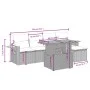 6-teiliges Gartensofa-Set und schwarze synthetische Rattankissen von , Gartensets - Ref: Foro24-3273491, Preis: 405,66 €, Rab...