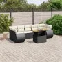 8-piece garden sofa set and black synthetic rattan cushions by , Garden sets - Ref: Foro24-3272106, Price: 558,05 €, Discount: %