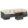 8-teiliges Gartensofa-Set und schwarze synthetische Rattankissen von , Gartensets - Ref: Foro24-3272106, Preis: 558,05 €, Rab...