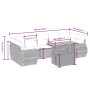 8-teiliges Gartensofa-Set und schwarze synthetische Rattankissen von , Gartensets - Ref: Foro24-3272106, Preis: 519,95 €, Rab...