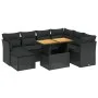 8-piece garden sofa set and black synthetic rattan cushions by , Garden sets - Ref: Foro24-3275491, Price: 537,06 €, Discount: %