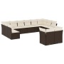 Set de sofás de jardín y cojines 12 pzas ratán sintético marrón de , Conjuntos de jardín - Ref: Foro24-3250272, Precio: 787,3...